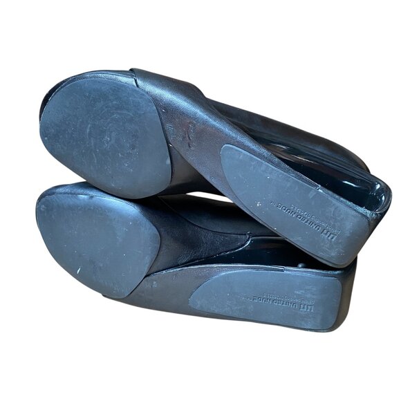 United Nude - Black Leather Mid Heel Pump Slip On - Size 9 - Picture 7 of 8